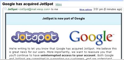 Jotspot ahora también es.. de Google!